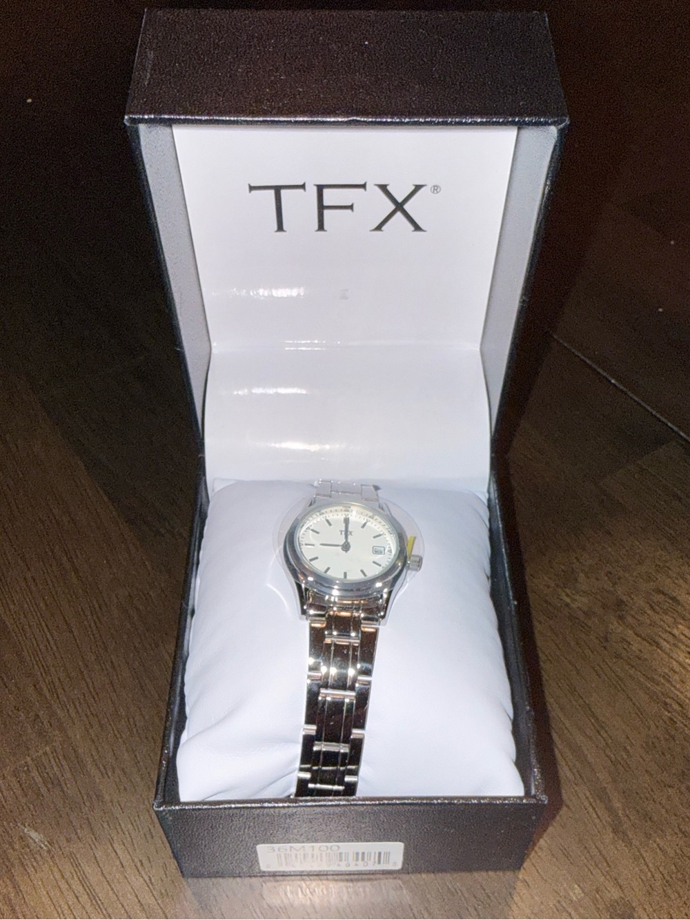 NIB TFX by Bulova Silver-Tone Stainless Steel Watch 36M100